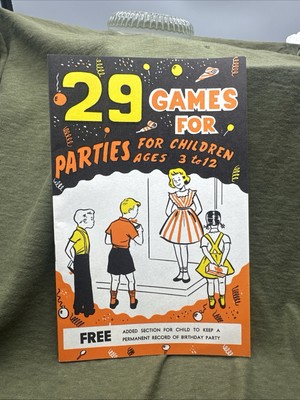 Vintage Booklet ''29 Games For Parties For Children Ages 3 To 12'' - Excellent!