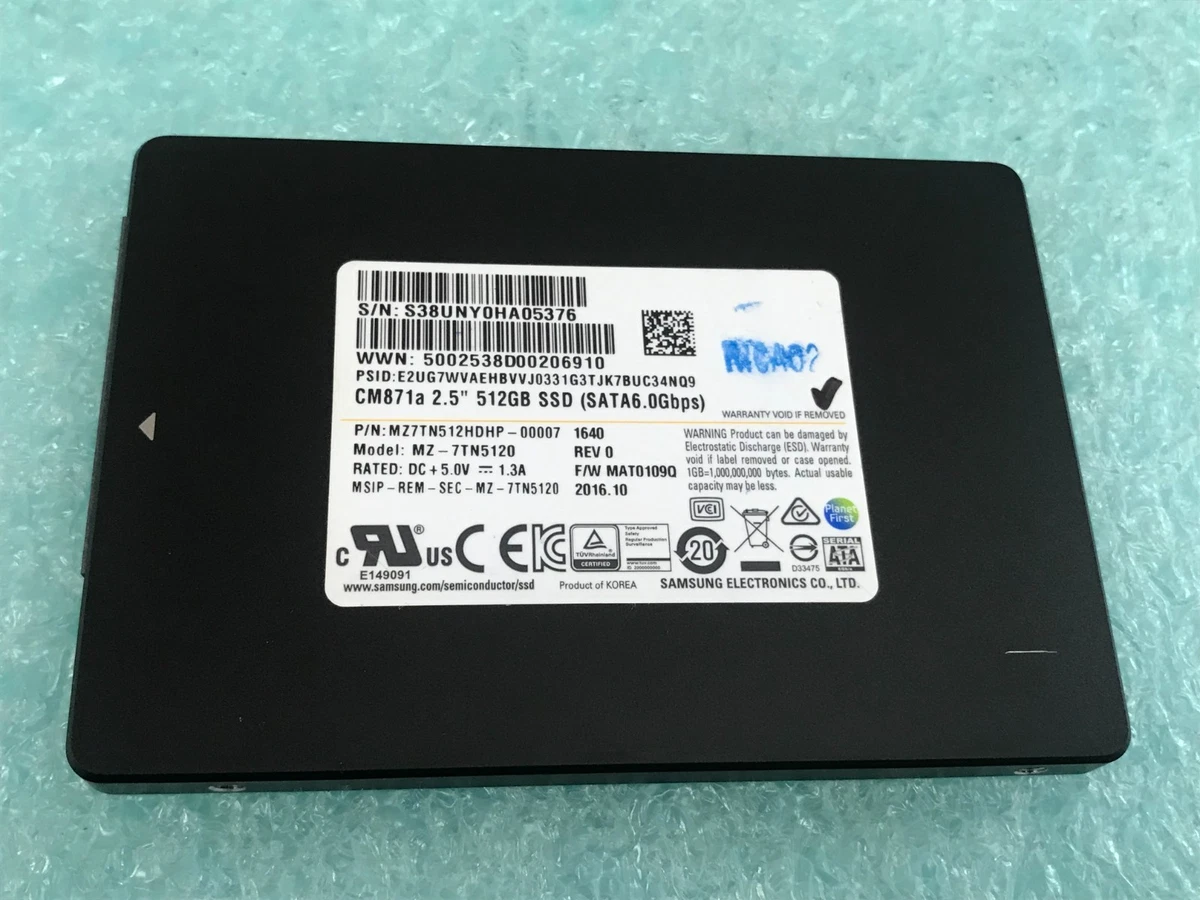 ②-WA392-SAMSUNG SATA 512GB 2.5 SSD 1点 Samsung SATA III 512 GB