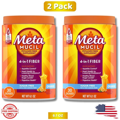 #ad #ad Metamucil 4 in 1 Fiber Sugar Free Supplement Orange 23.3 OZ 2 Pack $17.75