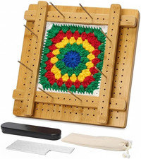 10"Crochet Blocking Board - Upgraded Style with 4 Tension Rods and 20 Pegs   Blo