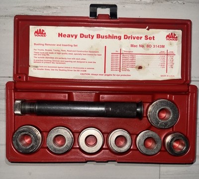 Mac Tools 9-PC. Heavy-Duty Bushing Driver Set Remover and Insert Kit BD3143M