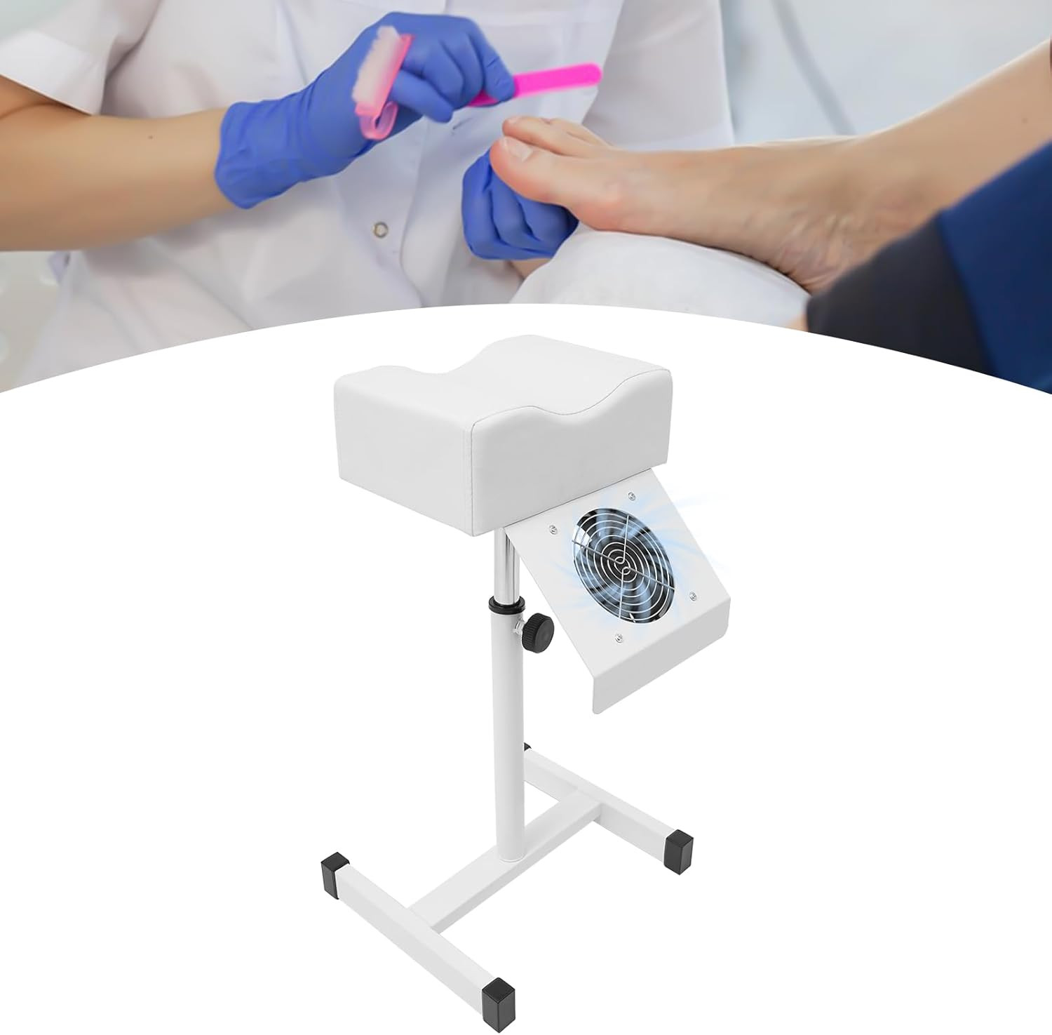 Sedia Mobile Pedicure Professionale con Aspirazione: Sgabello Regolabile