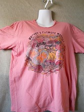 MOTHER DENIM 'Mother's Farmers Market' Graphic Tee Salmon Size M
