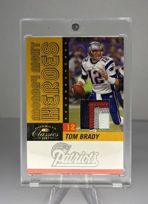 2007 Donruss Playoff Tom Brady 4 Color  Game worn Patch /25 #MNH-13