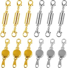 Phinus 12 Pcs Magnetic Necklace Clasps and Closures, Magnetic Clasps for Necklac