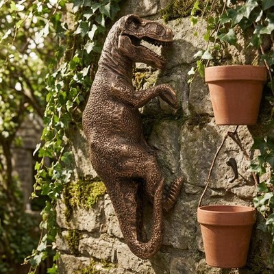 Dinosaurier-Hängefigur Antikbronze Bronze-Dinosaurierfigur Texturiert