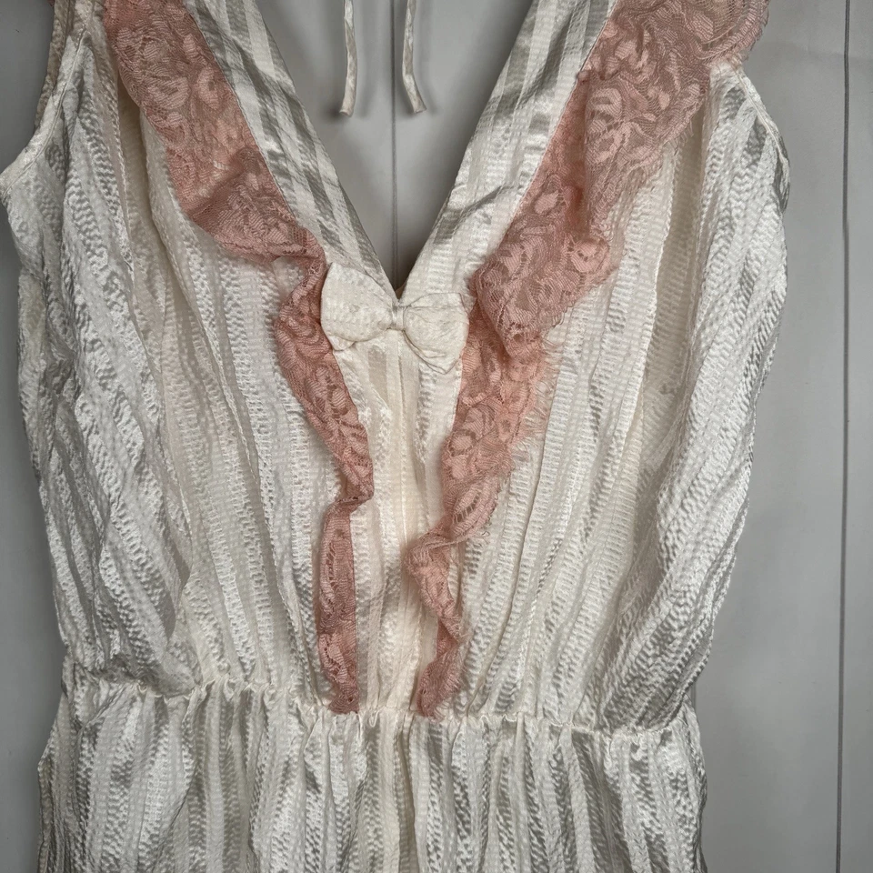 Sexy coqueta nupcial E by Eloise Anthropologie 100 % seda peluche encaje XS Foto 2 de 4