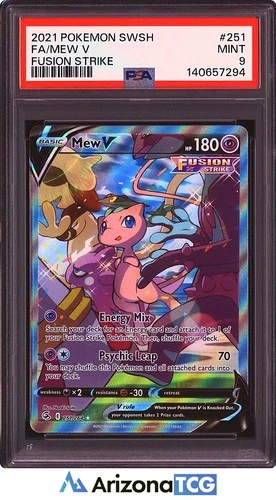 Pokemon 2021 Mew V 251/264 Full Art Fusion Strike PSA 9