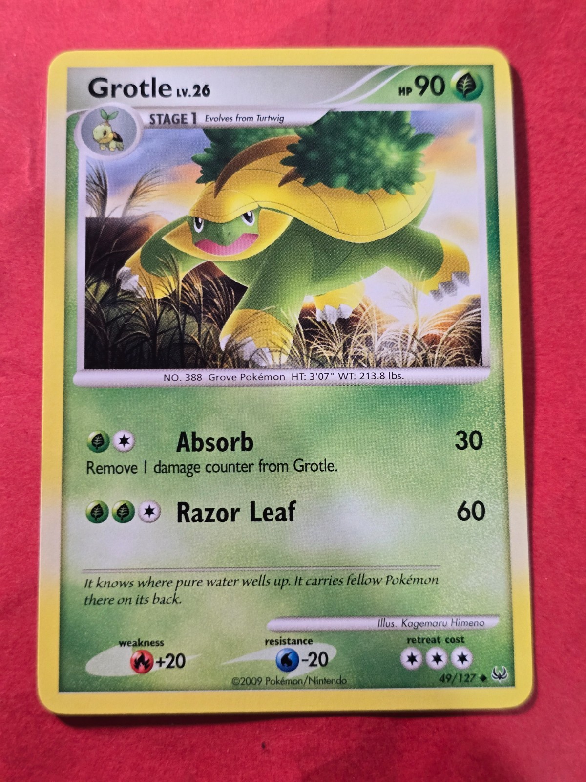 2009 Pokemon TCG Platinum #49 Grotle, UC, NF/H, cd4