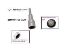 Clip Type Cladding Roofing Nut Driver 11mm Bi Hex Plastic Head Type tech screws