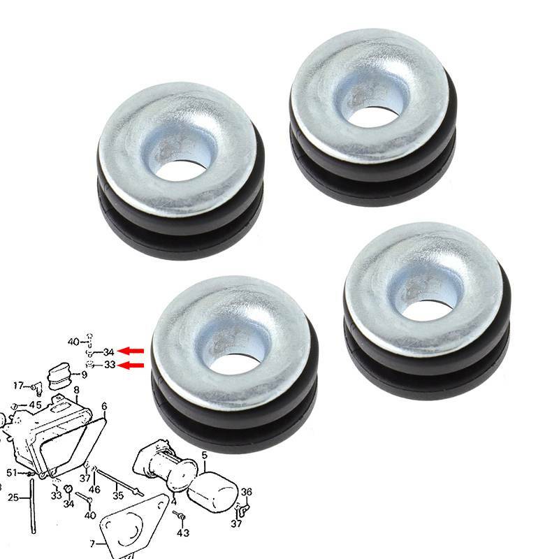 4 X Fender Mount Grommets 61104-428-000 For Honda CR250M XL250