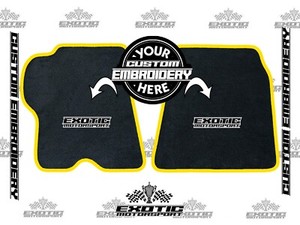 Custom F12 Car Floor Mats Choose Custom Edging Color Auto Vehicle