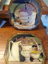 Set  of Wooden Decorative Plate - Tam Sar designs - by Kathryn White