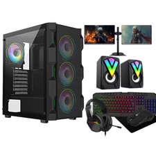 Fast Gaming PC Bundle Dual Monitor | Intel i7 | GT 730 2GB | 16GB RAM|128GB +1TB