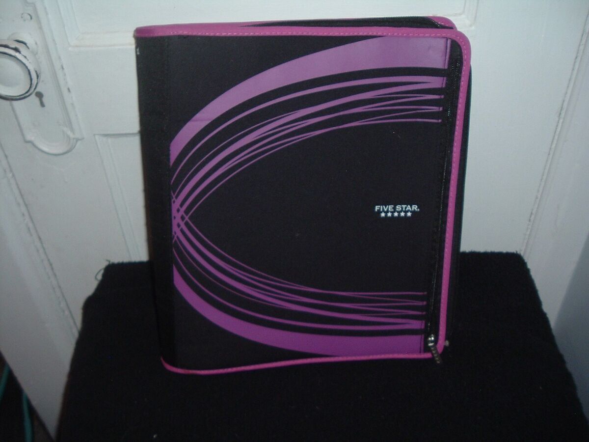 バイスクル TRACEシリーズ5個 Vtg 90's Mead Purple Black 5 Five Star Trapper Keeper Three