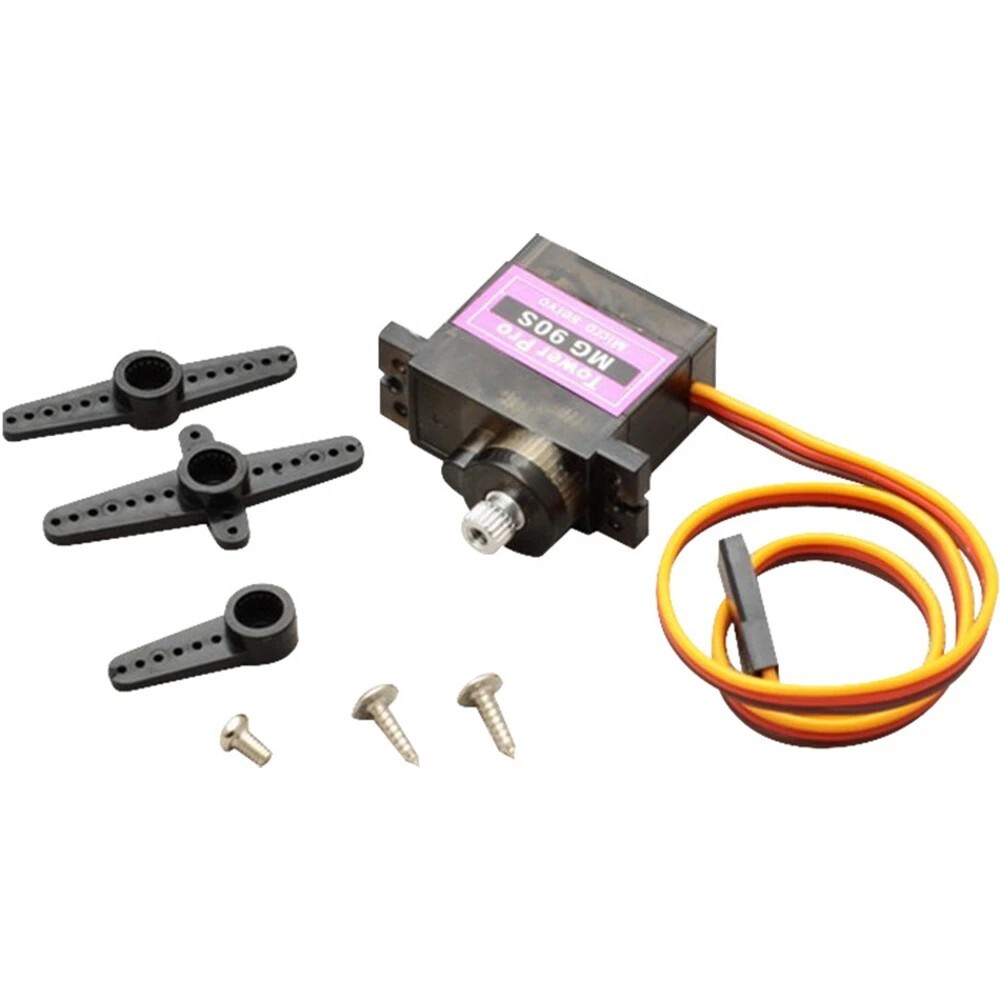 Servo MG90S Metal Gear Digital 9g – Lot De 4 – Pour Hélico, Avion, Bateau, Voiture RC