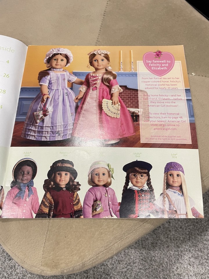American Girl Elizabeth Doll 18 in, NIB With Book and Catalog eBay