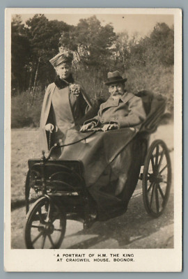 Portrait of H.M The King At Craigweil House Bognor RPPC Postcard