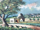 Jacob ( Early Israel, 20th Century ) Judaica Impreesionist Oil Painting