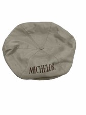 Vintage Michelob Cabbie Newsboy Snapback Tan Hat Cap USA Made