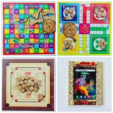 Wooden Toy Set of 4 for Laddu Gopal ji Multicolor Toy for Bal Gopal & Radha Rani