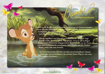 8 Aushangfotos, BAMBI 2, Zeichentrickfilm der Walt Disney Studios, USA 2006