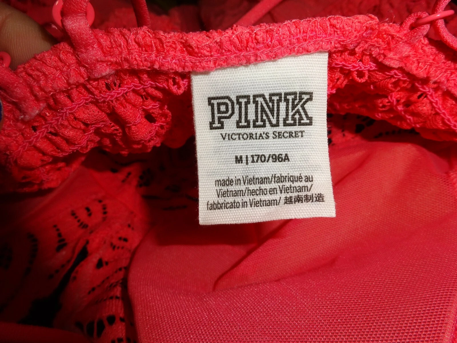 UNDERCOVER women's MEDIUM Victoria's secret PINK ~ coral pink sundress dress strappy NWT