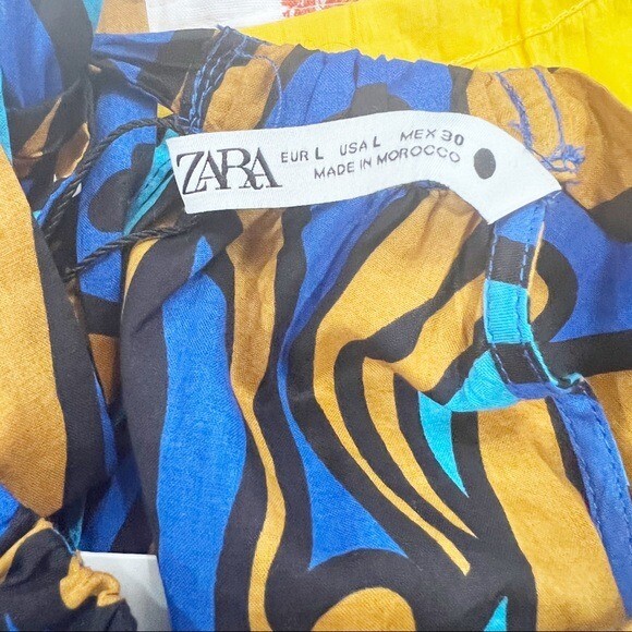 Zara Women’s Cotton Printed Halter Dress - Size Large image 10