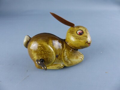 Ancien lapin mécanique KÖHLER GERMANY N°49 LANGOHR en tôle lithographié