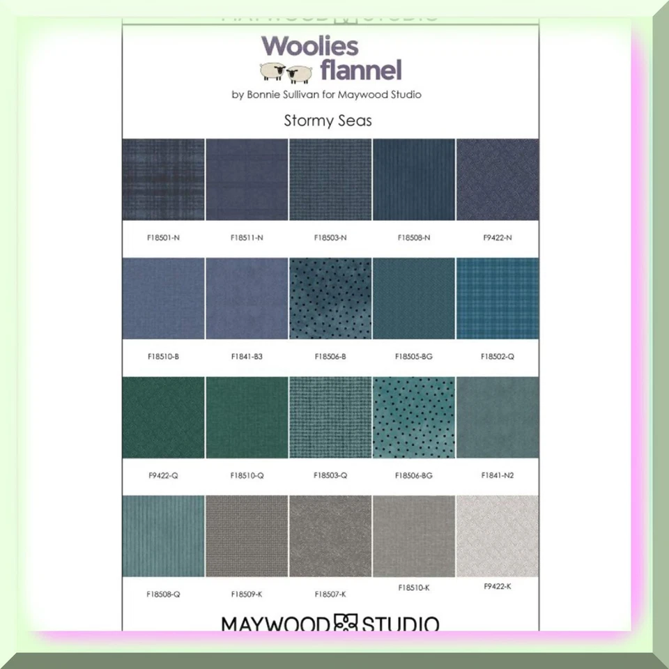 Rollo de gelatina tiras de franela de 2,5" Stormy Seas Woolies - Bonnie Foto 3 de 4