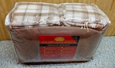 Berkshire Blanket Polarfleece Twin Size Sheet Set - Medium Warmth - Natural Tan