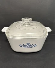 Vintage Corning Ware Blue Cornflower P-1 3/4-B Casserole Dish 1.75 qt w/Lid Rare