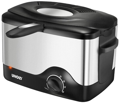 Unold 58615 Fritteuse Kompakt Cool-Touch-Gehäuse Funktionskontrollleuchte