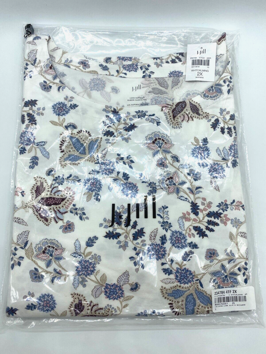 J. Jill ~ 2X ~ NEW Excellent Luxe Supima® Elbow-Sleeve Tee ~ NWT