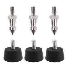 Universal Anti Slip Tripod Foot 2 Sets 1/4"-Thread Stainless Steel Rubber