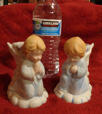 SET OF 2 PRAYING ANGEL TAPER HOLDER CANDLE HOLDERS BY CHRISTMAS AROUND THE WORLD