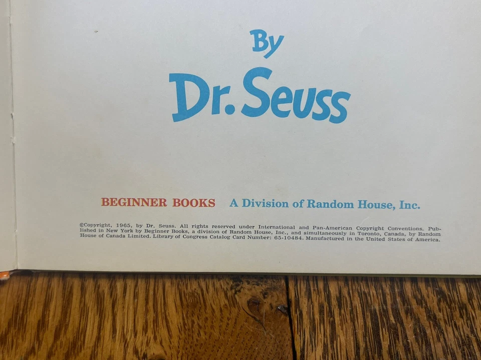 FOX IN SOCKS DR. SEUSS 1965 First Edition Hard Cover - Image 4 of 4