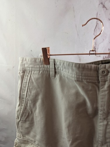 OP Shorts Men 43 Cargo Vintage Y2K Khaki Baggy Loose Canvas 10 Inch Ocean - Picture 2 of 8