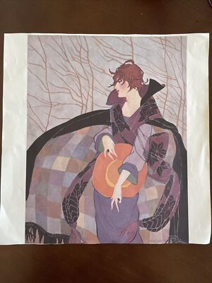 George Wolfe Plank Art Deco Fashion Print Women w Orange Hat Nov