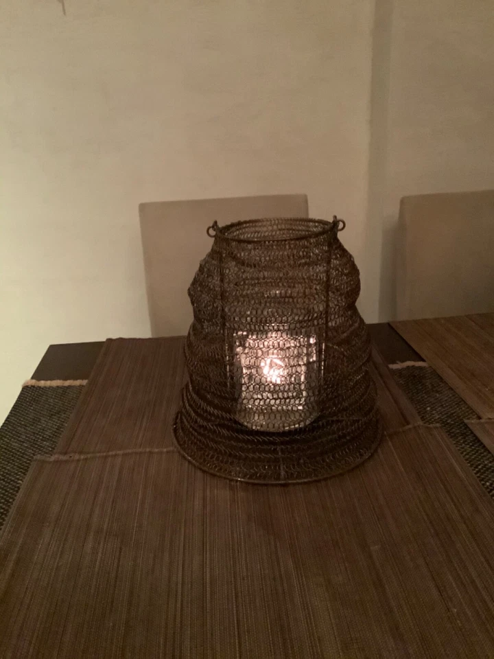  Xlarge bronze metal wire Pomax designer lantern/hurricane - Image 3 of 4