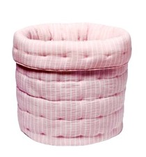 NEW With Tags Cloud Island Quilted Gauze Round Pink Storage Bin FREE SHIPPING