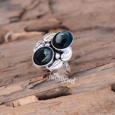 Black Onyx Natural Gemstone 925 Sterling Silver Beauty Ring Exclusive Jewelry