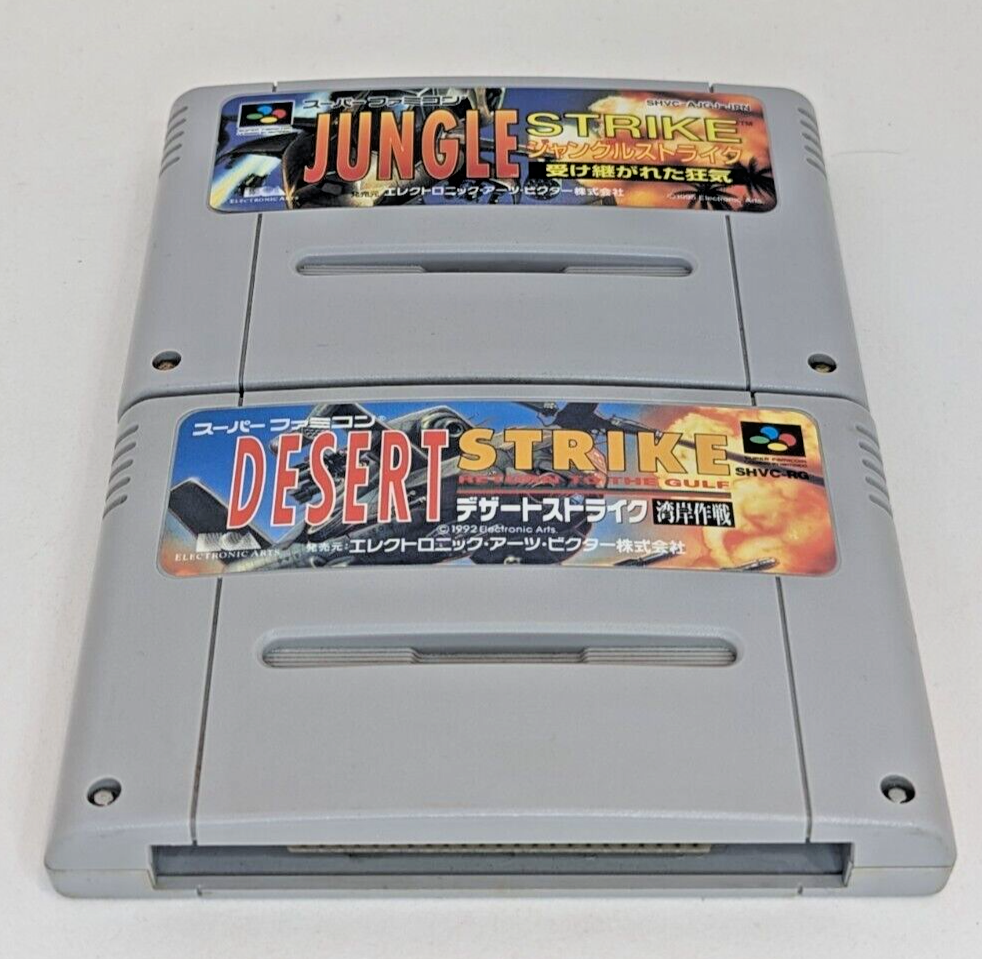 Desert Strike & Jungle Strike SFC Nintendo Super Famicom *US Seller ...