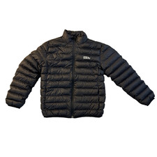 Eddie Bauer Youth Size Medium 7/8 Down Packable Puffer Jacket Black