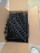 Box Of G Scale Black Plastic Trains Tracls Assorted 60 Poeces