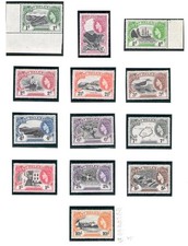 1953 ST HELENA Elizabeth II. Lot de 13 SG N. 153/165 MLH*