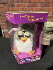 Grey White Church Mouse Furby In Original Box