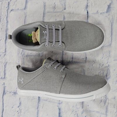 Under Armour Street Encounter Mens 8 Grey Canvas Casual Lifestyle Sneakers