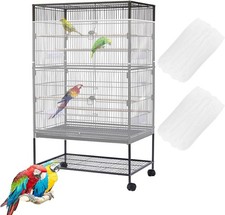 Bird Cage Seed Catcher Large Bird Cage Cover 118 * 31 Inches Adjustable Bird Cag