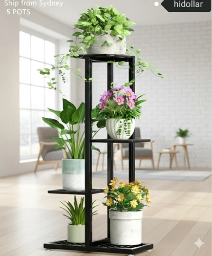 METAL FLOWER PLANT POT DISPLAY STAND RACK CORNER SHELF  2POTS 5POTS 6POTS 7/8POT